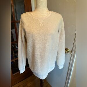 St. John’s Bay Off-White Sherpa Crewneck Sweatshirt